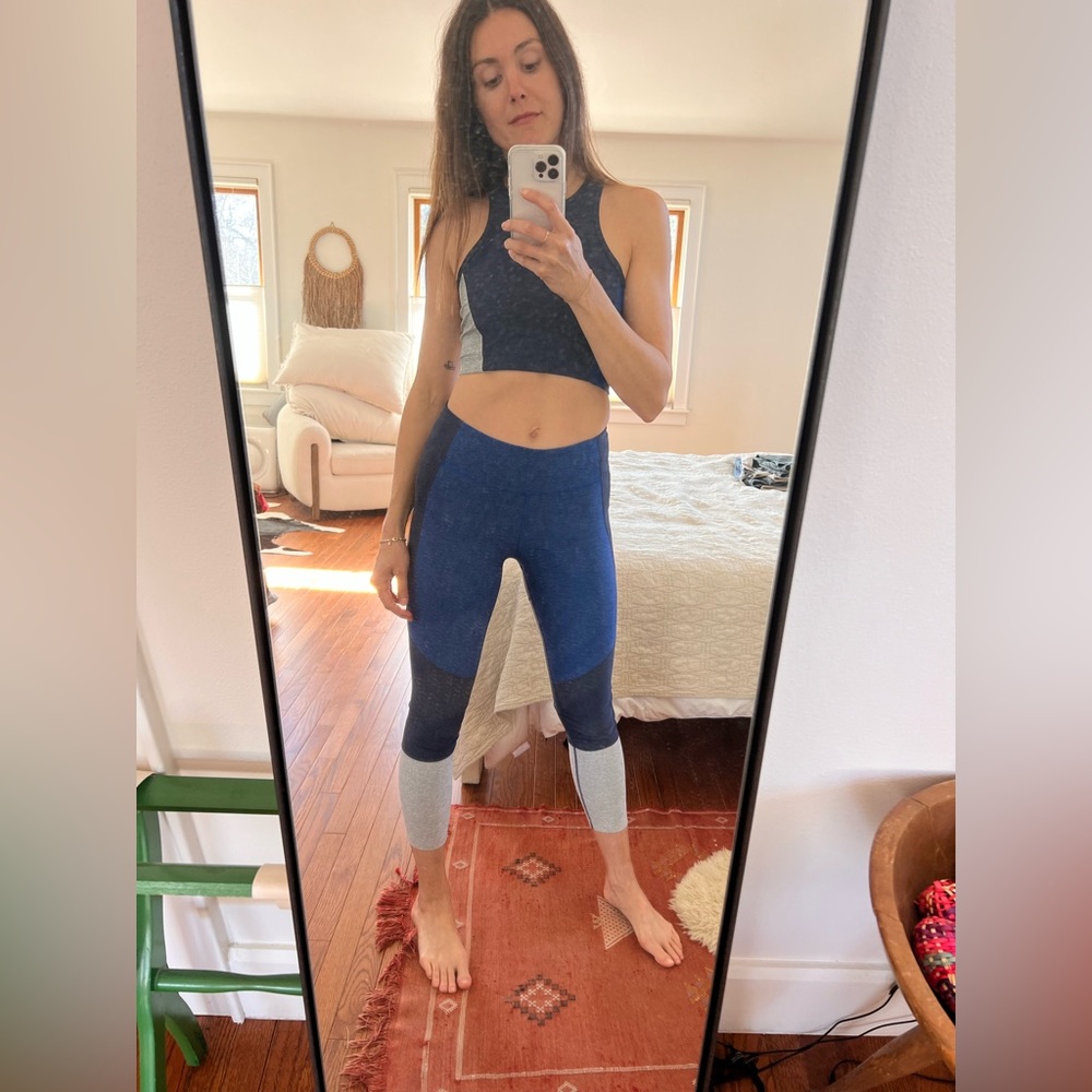 Outdoor Voices x Man Repeller crop top and leggings